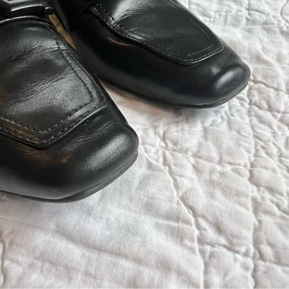 Steve Madden Ryann Black Leather Loafers